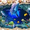 PVC Aquarium Adhesive Background Sticker Fish Tank Decor Seashell L