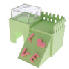 3 in 1 Hamster House Squirrel Sleeping Nest Bed Ladder Toy Feeder Bowl Green