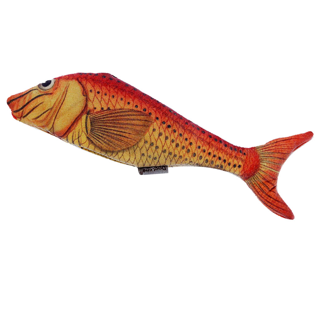 Lifelike Fish Pet Cat Mint Play Velvet Catnip Interactive Toy Orange