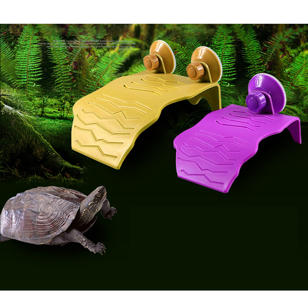 Reptile Turtle Pier Floating Dock Basking Island Platform Ramp Tank Yellow Green L