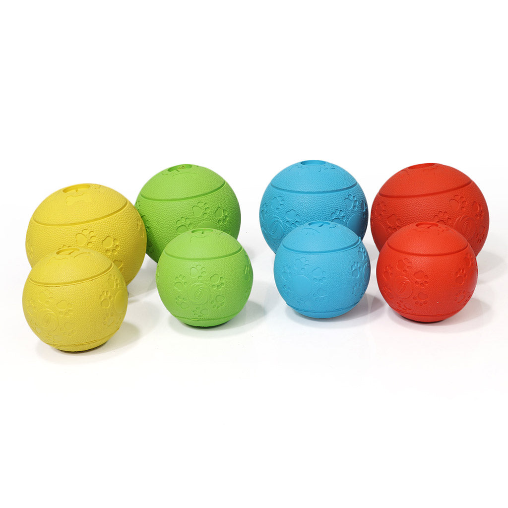 Pet Chew Toy Food Dispenser Rubber Ball Bite-Resistant Clean Teeth Green