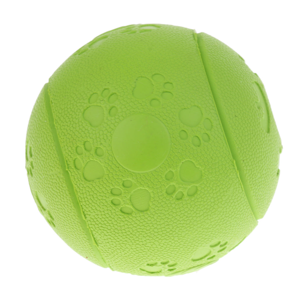 Pet Chew Toy Food Dispenser Rubber Ball Bite-Resistant Clean Teeth Green