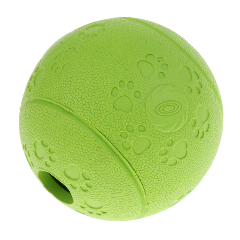 Pet Chew Toy Food Dispenser Rubber Ball Bite-Resistant Clean Teeth Green