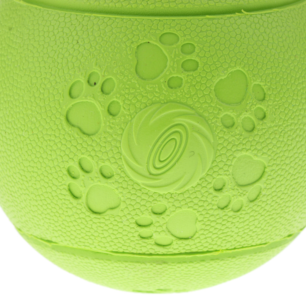 Pet Chew Toy Food Dispenser Rubber Ball Bite-Resistant Clean Teeth Green