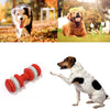 Dumbbell Pet Chew Toy Puppy Dog Teeth Gum Cleaning Training Play Toy Red_L