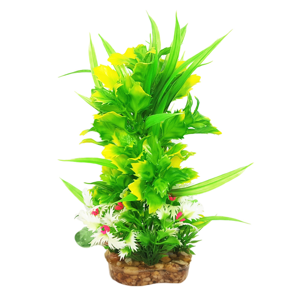 Artificial Aquarium Tank Plastic Platns Water Plant Tank Decoration Ornament 13#