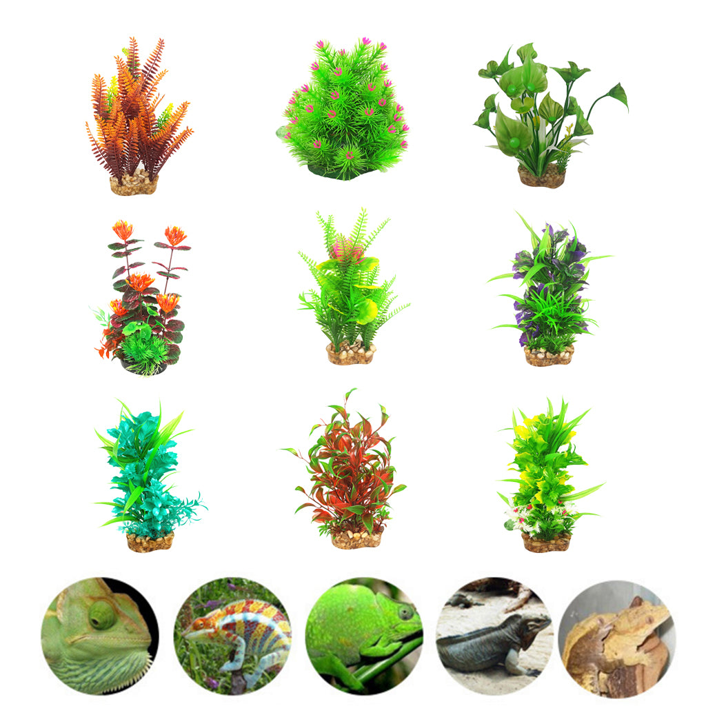 Artificial Aquarium Tank Plastic Platns Water Plant Tank Decoration Ornament 13#