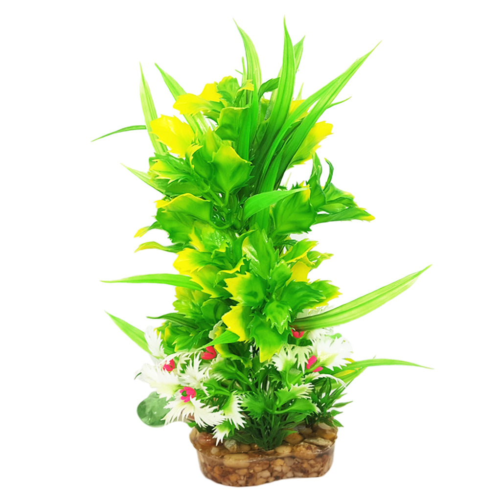 Artificial Aquarium Tank Plastic Platns Water Plant Tank Decoration Ornament 13#