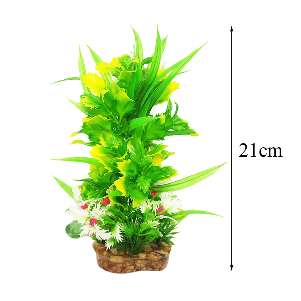 Artificial Aquarium Tank Plastic Platns Water Plant Tank Decoration Ornament 13#