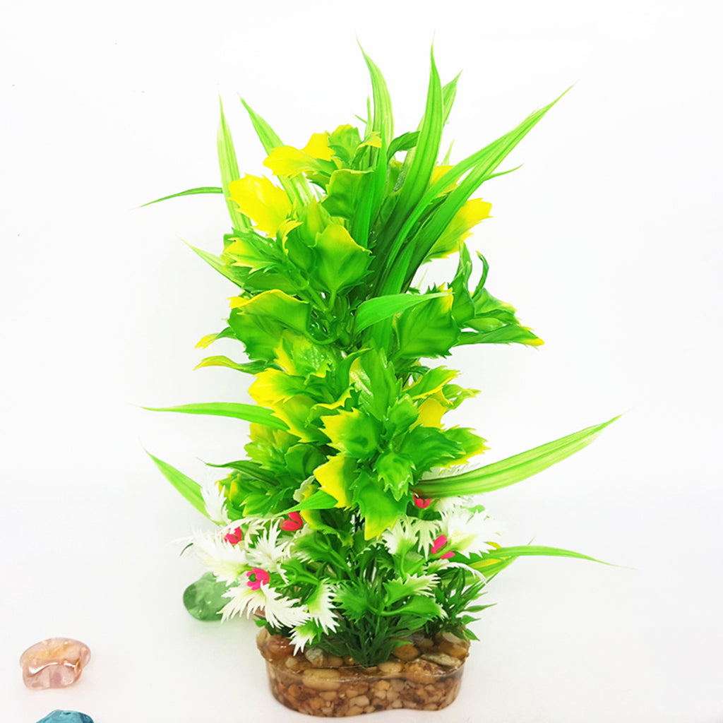 Artificial Aquarium Tank Plastic Platns Water Plant Tank Decoration Ornament 13#