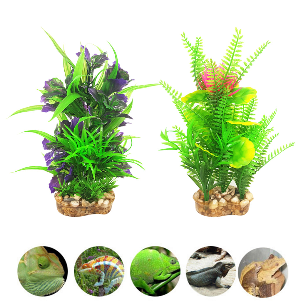 Artificial Aquarium Tank Plastic Platns Water Plant Tank Decoration Ornament 17#