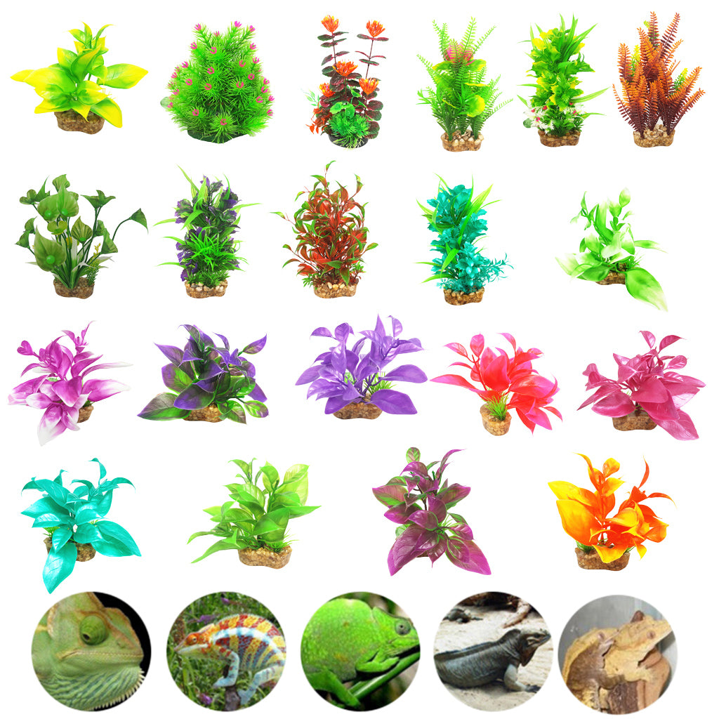 Artificial Aquarium Tank Plastic Platns Water Plant Tank Decoration Ornament 17#