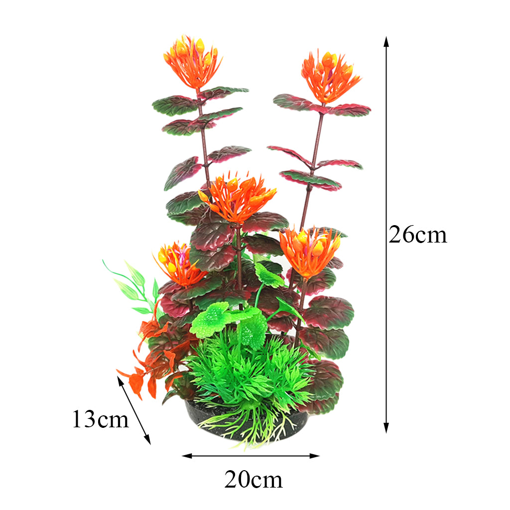 Artificial Aquarium Tank Plastic Platns Water Plant Tank Decoration Ornament 18#