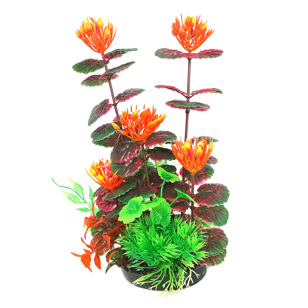 Artificial Aquarium Tank Plastic Platns Water Plant Tank Decoration Ornament 18#