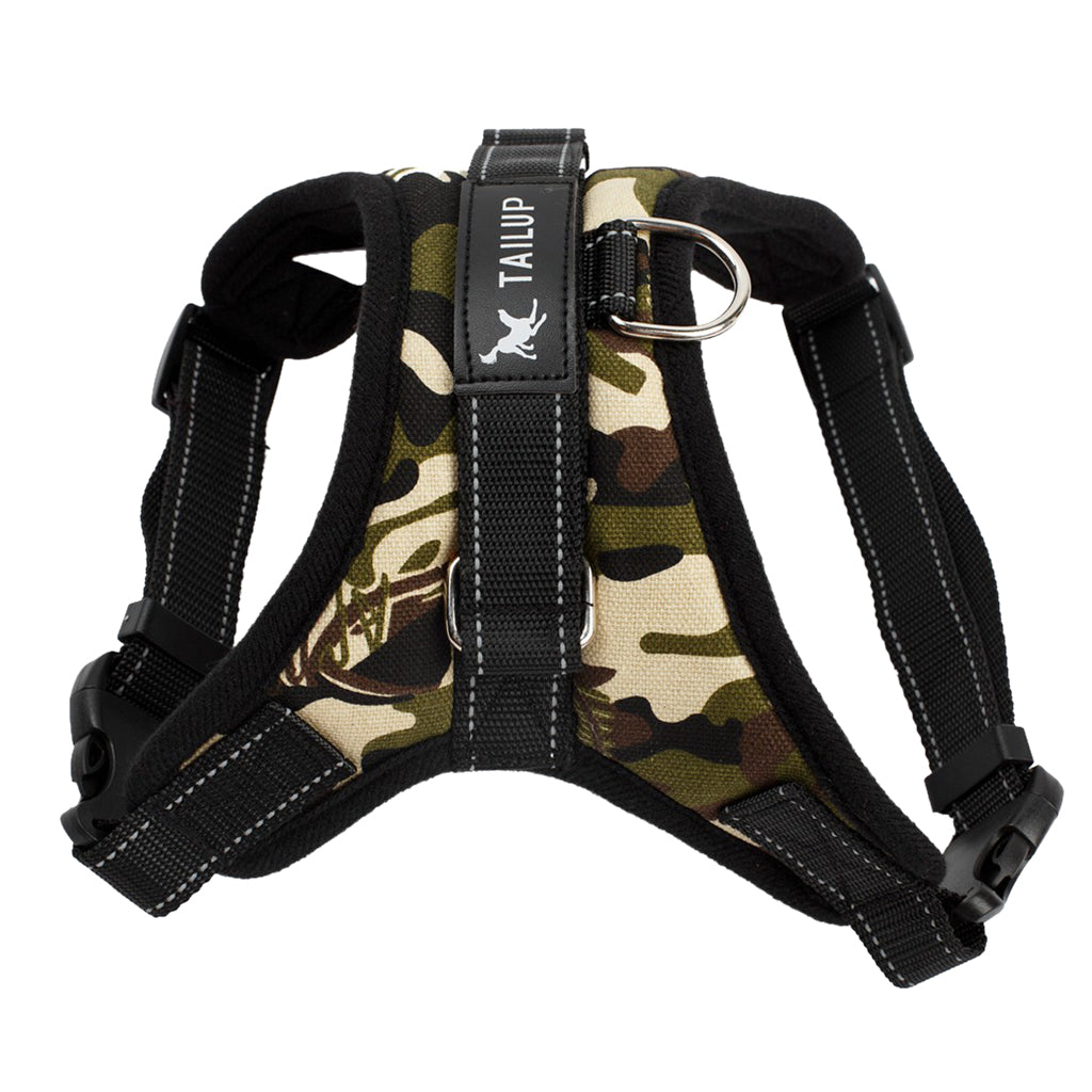 Pet Dog Saddle Vest Harness Chest Strap Padded Walking Harness Camouflage_M