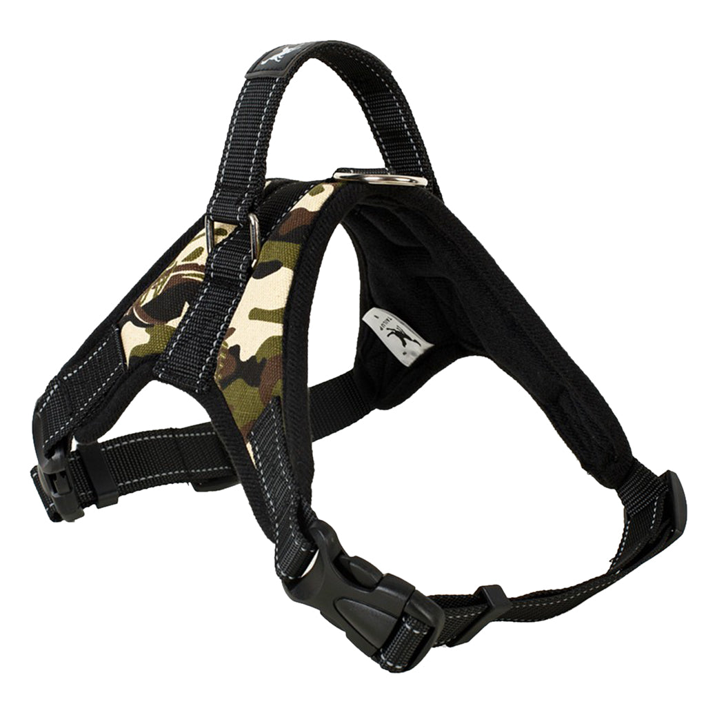 Pet Dog Saddle Vest Harness Chest Strap Padded Walking Harness Camouflage_M