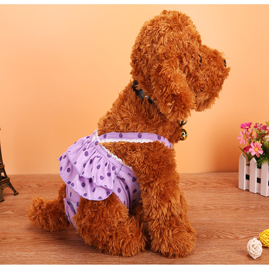 Reusable Pet Dog Physical Pant Sanitary Pant with Adjustable Strap XXL Purple