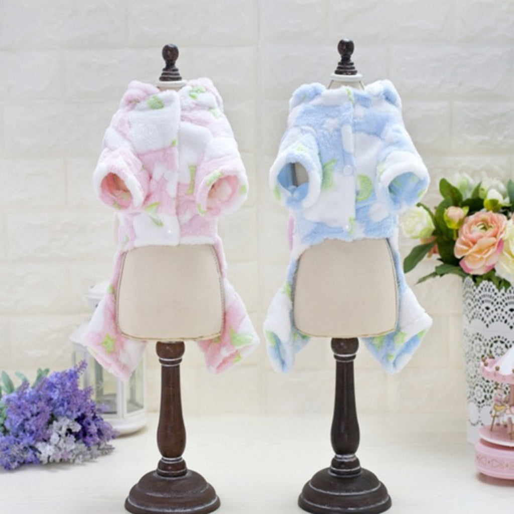 Super Soft Pet Dog Elephant Design Costume Pet Jumpsuit Hoodie Coat M Blue