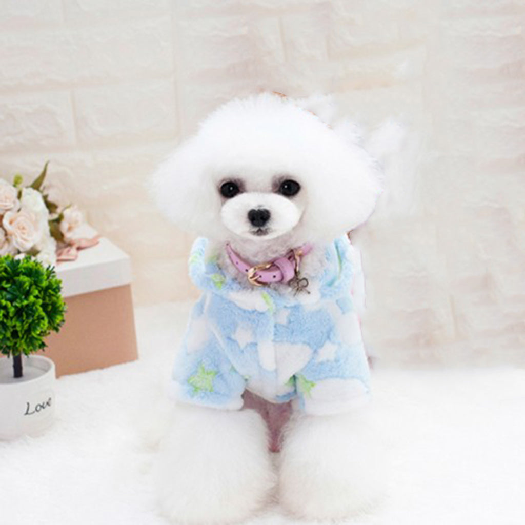 Super Soft Pet Dog Elephant Design Costume Pet Jumpsuit Hoodie Coat M Blue