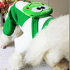 100% Cotton Soft Pet Dog Frog Design Jumpsuit Fancy Dress with Coin Pocket L