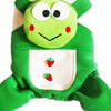 100% Cotton Soft Pet Dog Frog Design Jumpsuit Fancy Dress with Coin Pocket L