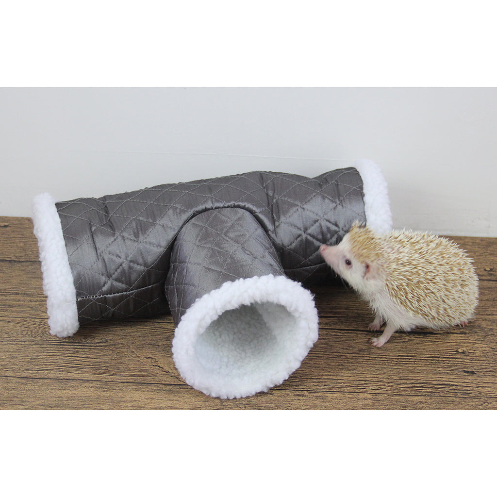 3 Ways Warm Pet Fun Tunnel Hamster Rabbit Ferret Guinea Pig Play Toy Gray