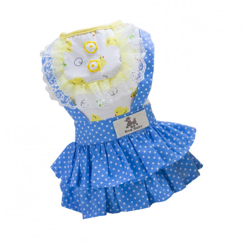 Dog Pet Princess Lace Dress Puppy Polka Dots Tutu Skirt Party Costume S