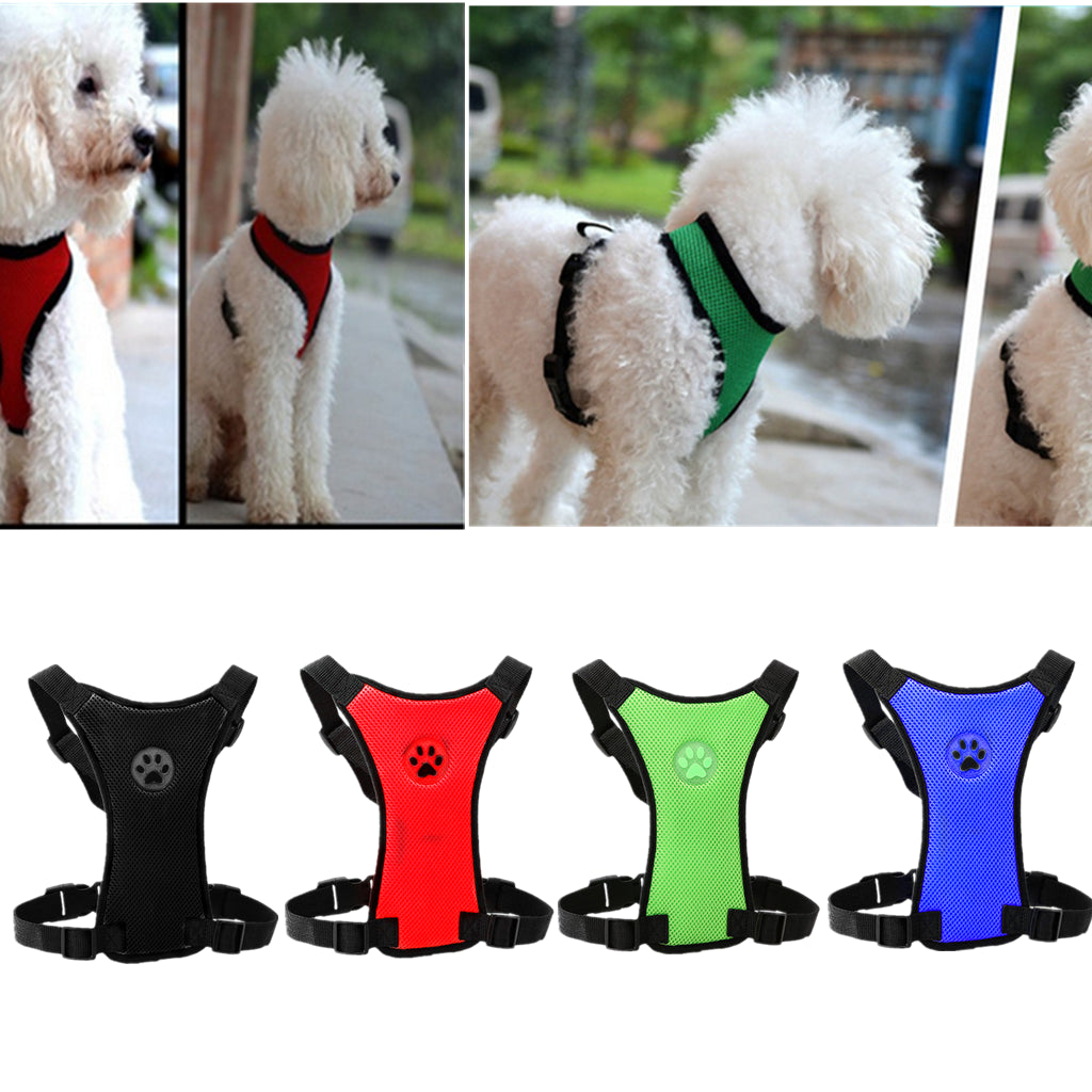 Breathable Mesh Pet Cat Dog Harness Leash Set for Pet Puppy Vest L Black