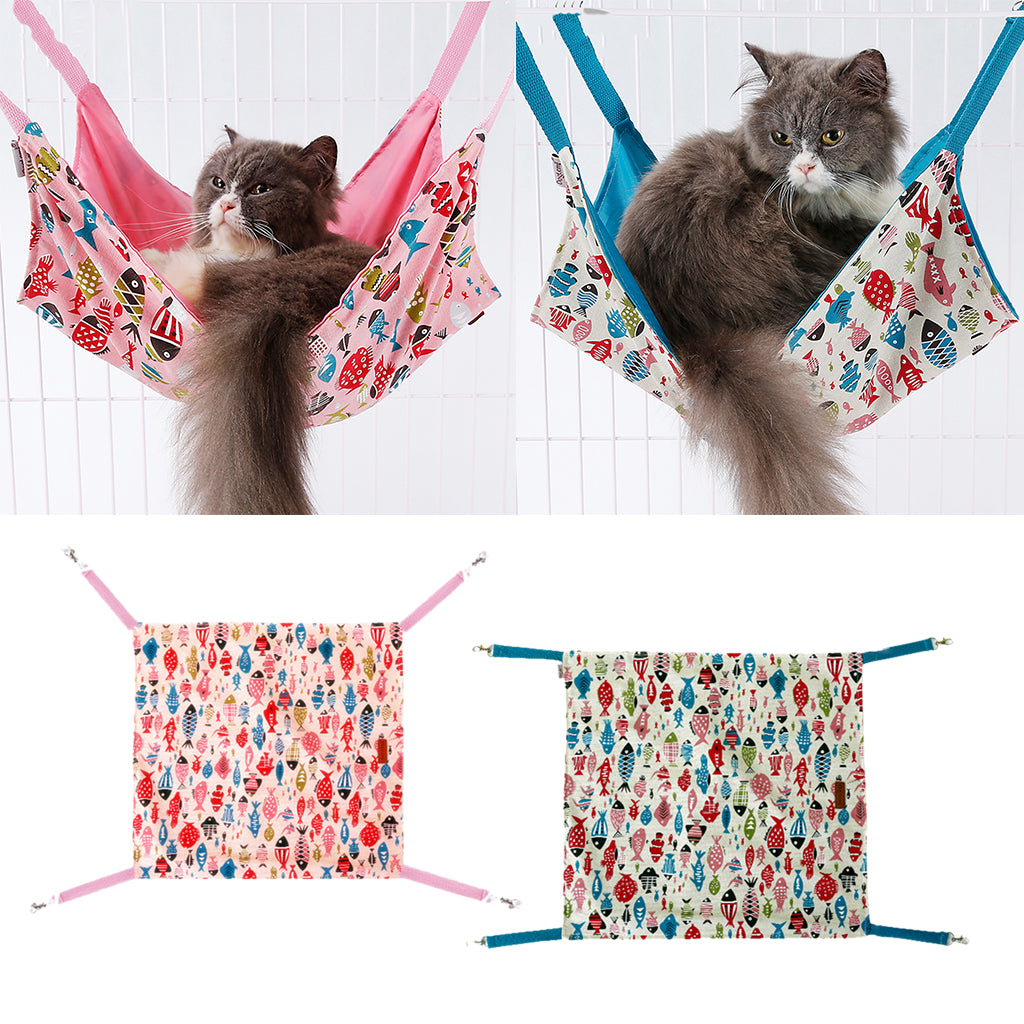 Cat Kitten Comfortable Hanging Pet Hammock Bed for Cats Small Animals  Pink