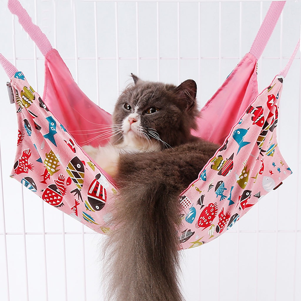 Cat Kitten Comfortable Hanging Pet Hammock Bed for Cats Small Animals  Pink