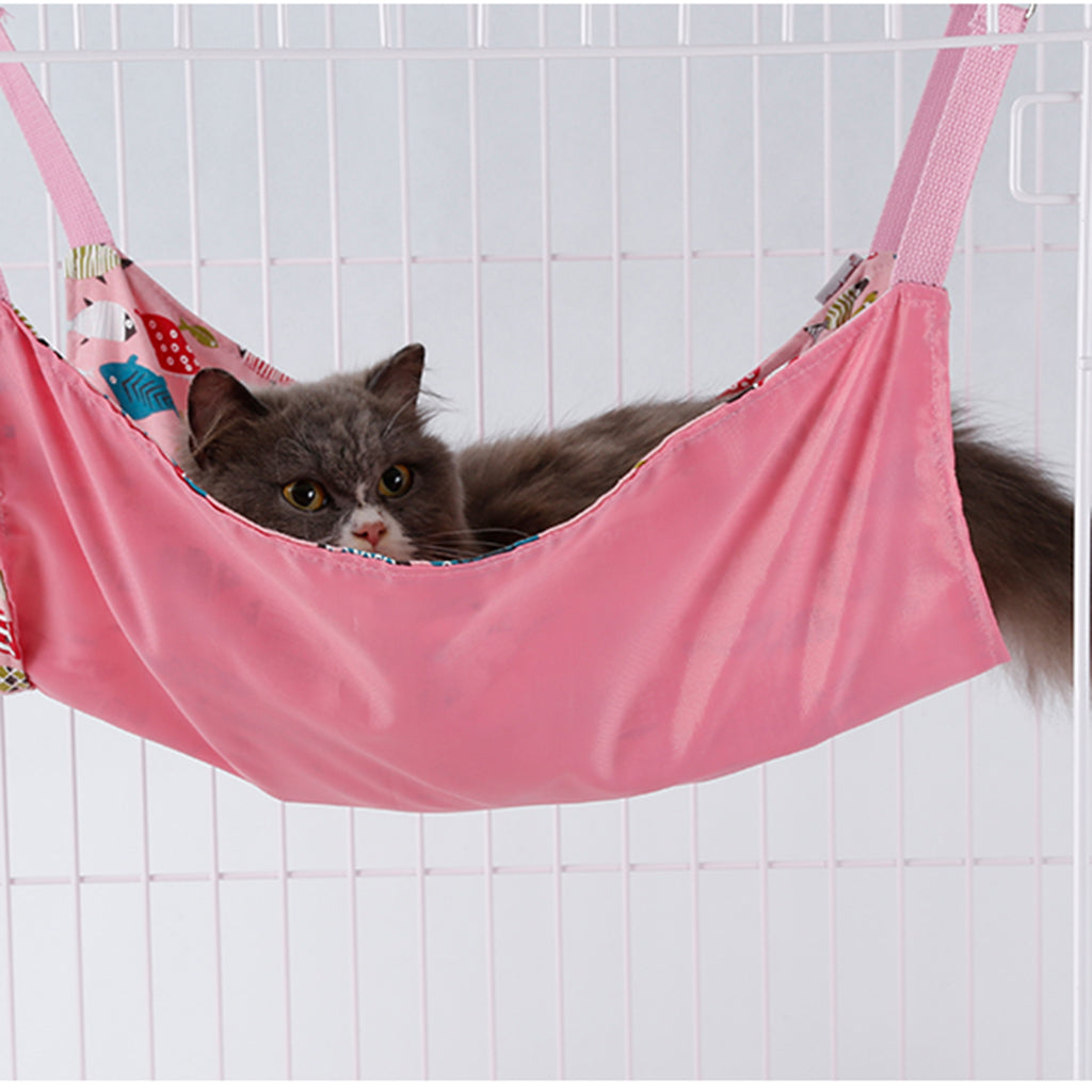 Cat Kitten Comfortable Hanging Pet Hammock Bed for Cats Small Animals  Pink