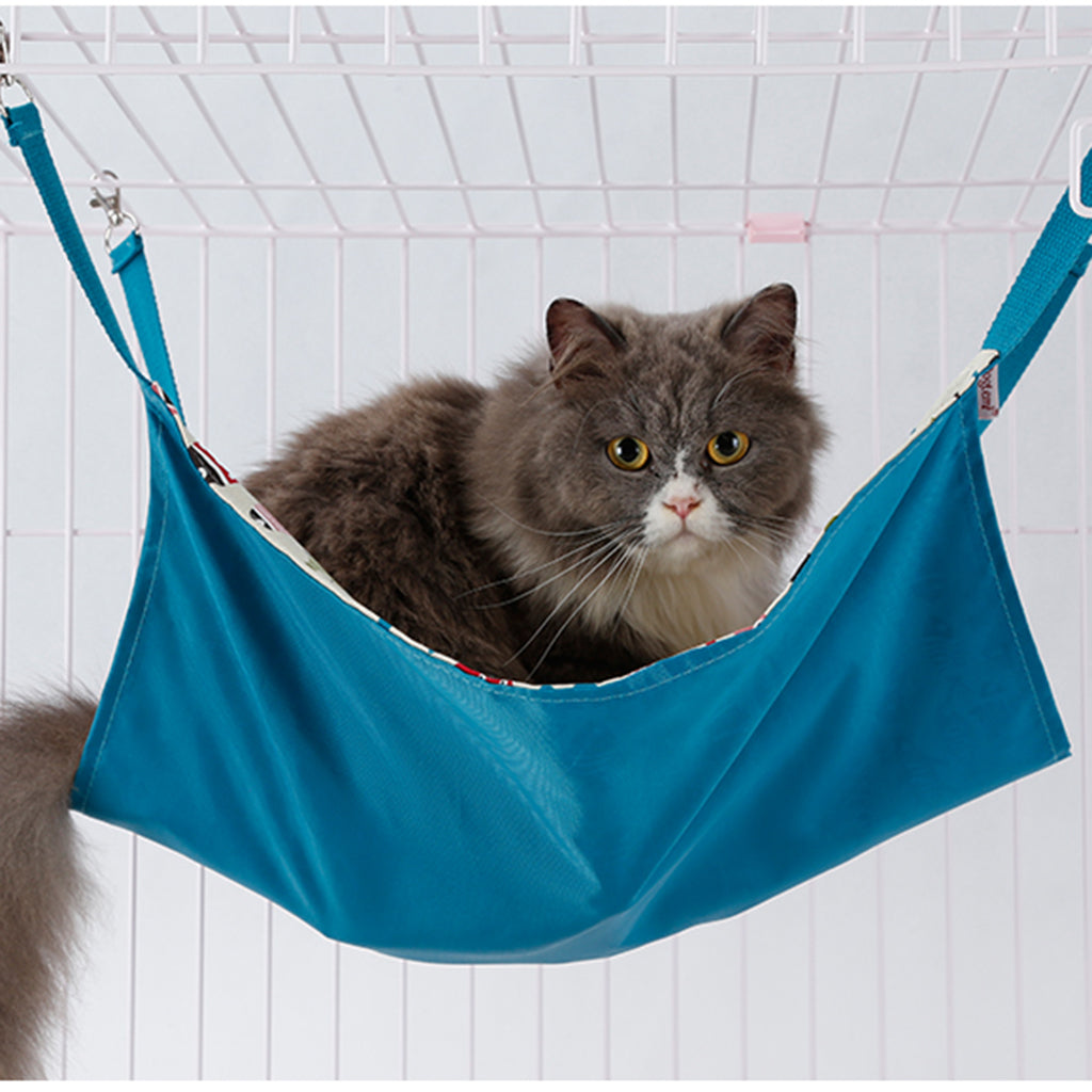 Cat Kitten Comfortable Hanging Pet Hammock Bed for Cats Small Animals  Blue