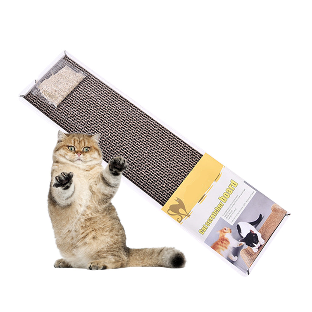 Durable Cat Scratch Board Scratcher Kitten Toy Catnip Included Longboard