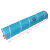 Collapsible Cat Tunnel Stripe Button Connection Two Suspend Balls  Blue