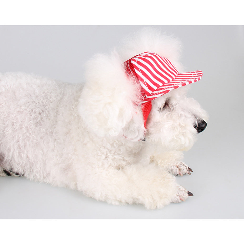 Summer Pet Dog Cat Baseball Visor Hat Puppy Cap Outdoor Sunbonnet Red M