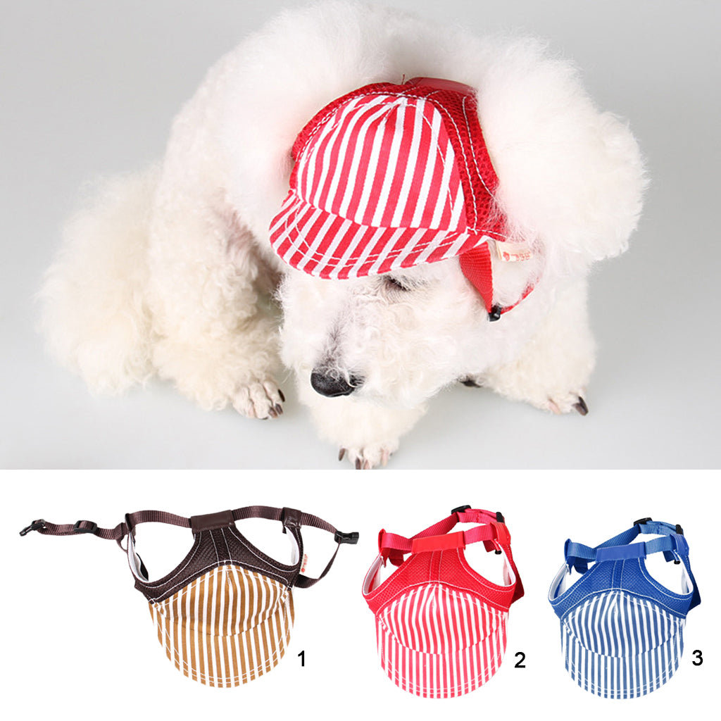 Summer Pet Dog Cat Baseball Visor Hat Puppy Cap Outdoor Sunbonnet Red M