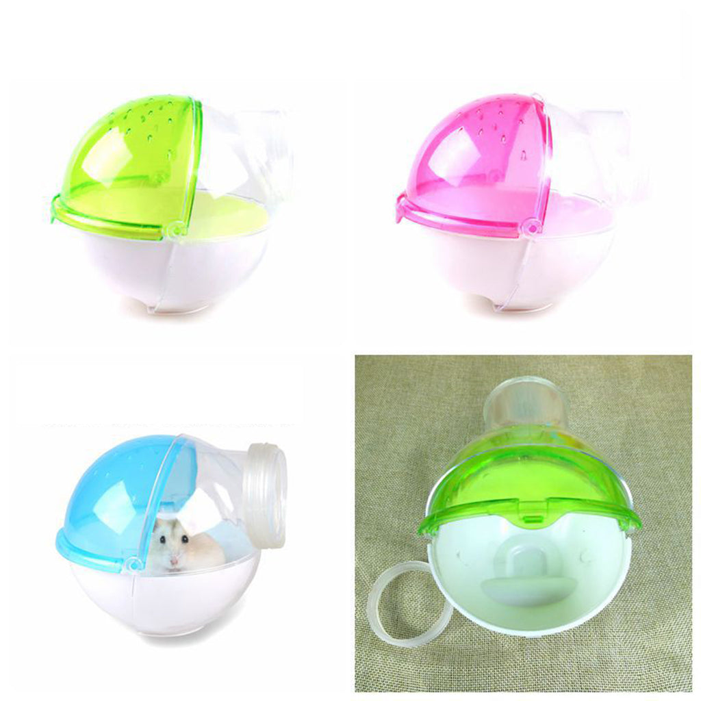 Hamster Mouse Small Pet Bathroom Cage Box Bath Sand Sauna Toilet Pink