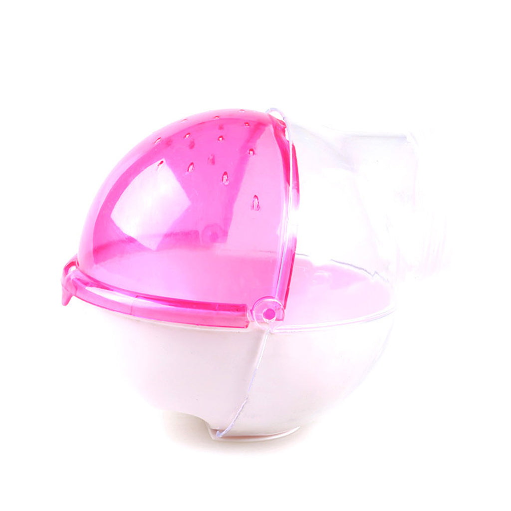 Hamster Mouse Small Pet Bathroom Cage Box Bath Sand Sauna Toilet Pink