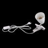 Bell Mouth Reptile Heat Light UVB Bulb Lamp Holder E27 EU Plug White