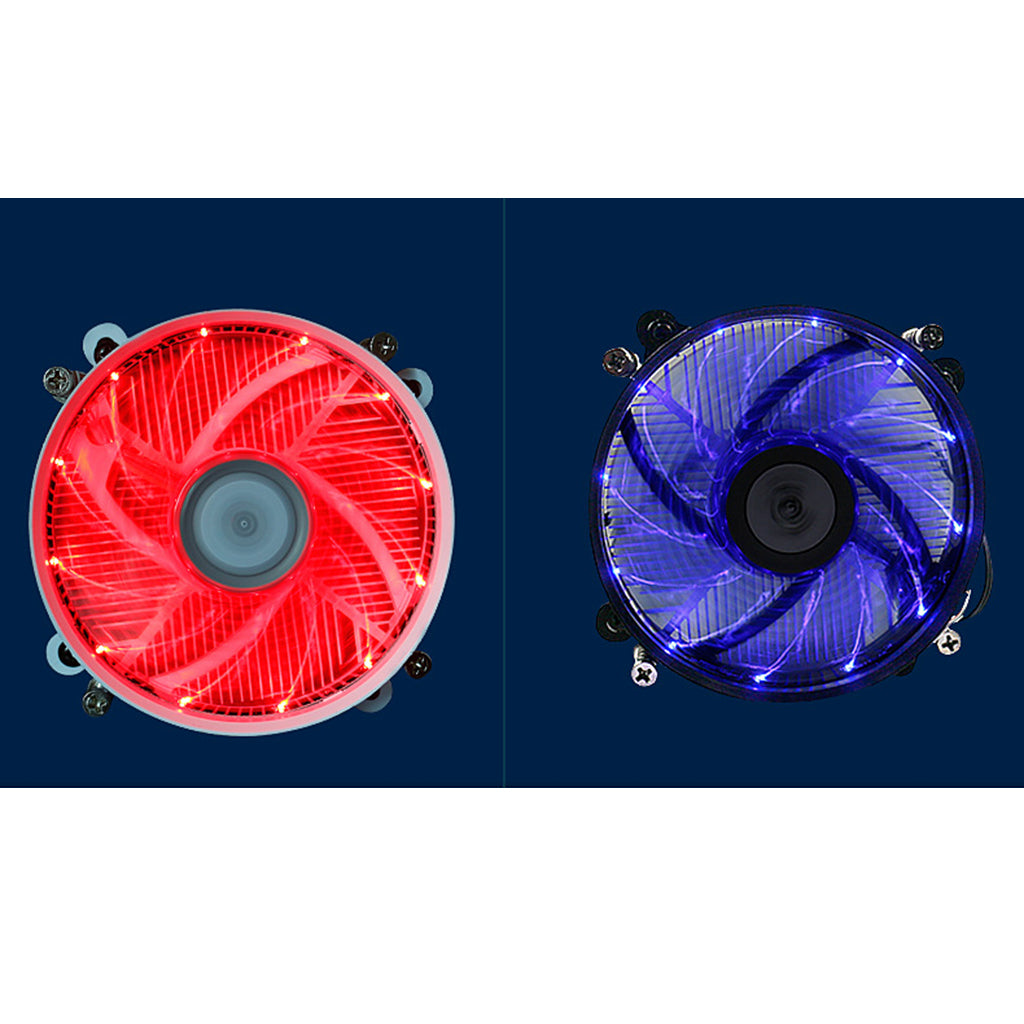 Aluminum 2200RPM Computer CPU Cooler 9cm Cooling Fan Heatsink for LGA Blue