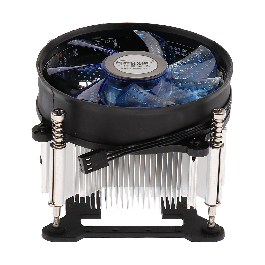 Aluminum 2200RPM Computer CPU Cooler 9cm Cooling Fan Heatsink for LGA Blue