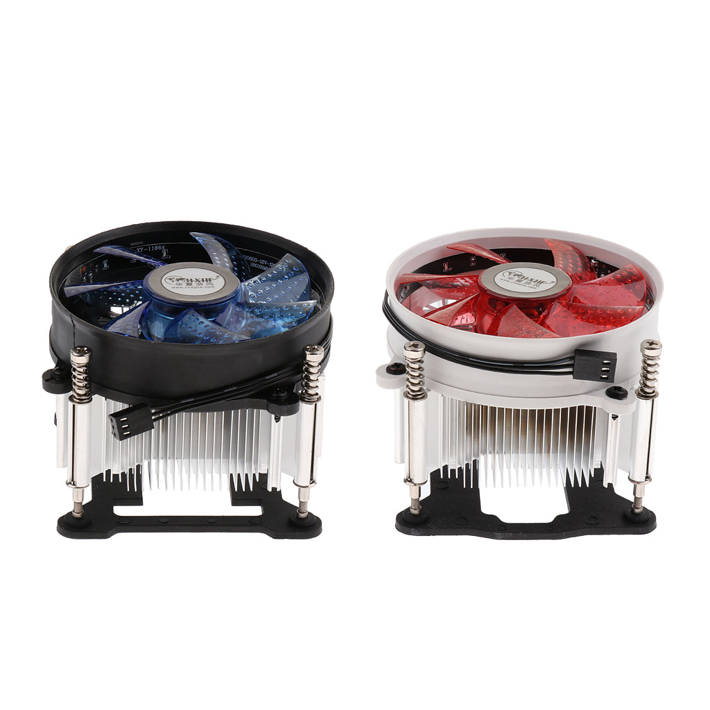 Aluminum 2200RPM Computer CPU Cooler 9cm Cooling Fan Heatsink for LGA Blue