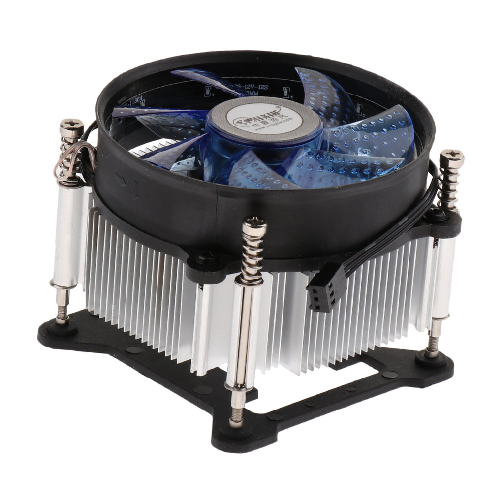 Aluminum 2200RPM Computer CPU Cooler 9cm Cooling Fan Heatsink for LGA Blue