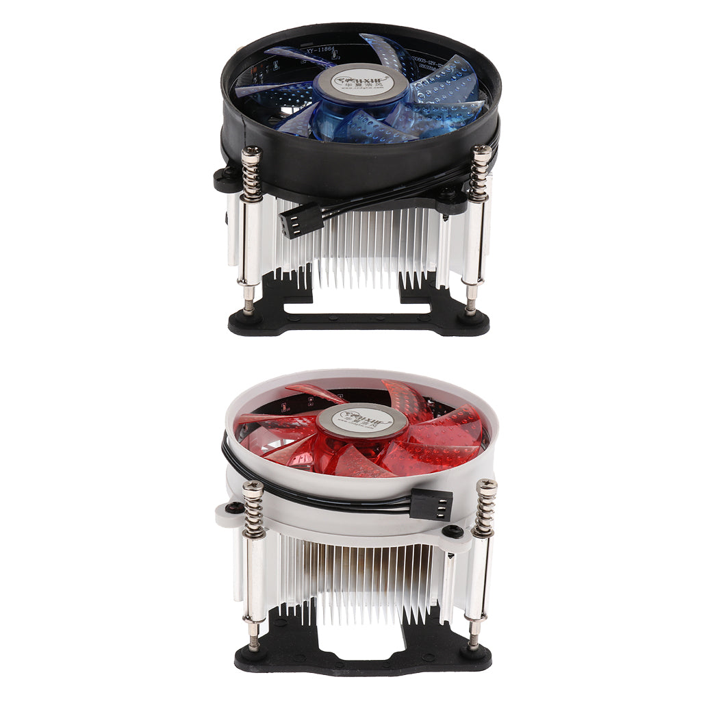 Aluminum 2200RPM Computer CPU Cooler 9cm Cooling Fan Heatsink for LGA Blue