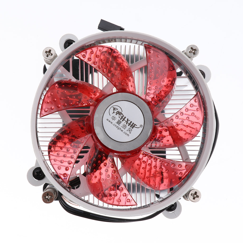 Aluminum 2200RPM Computer CPU Cooler 9cm Cooling Fan Heatsink for LGA Red