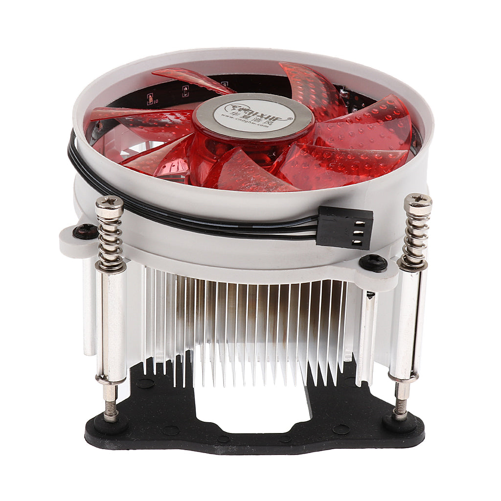 Aluminum 2200RPM Computer CPU Cooler 9cm Cooling Fan Heatsink for LGA Red