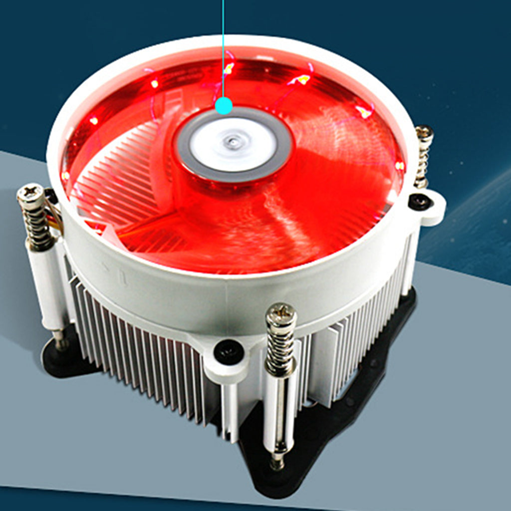 Aluminum 2200RPM Computer CPU Cooler 9cm Cooling Fan Heatsink for LGA Red