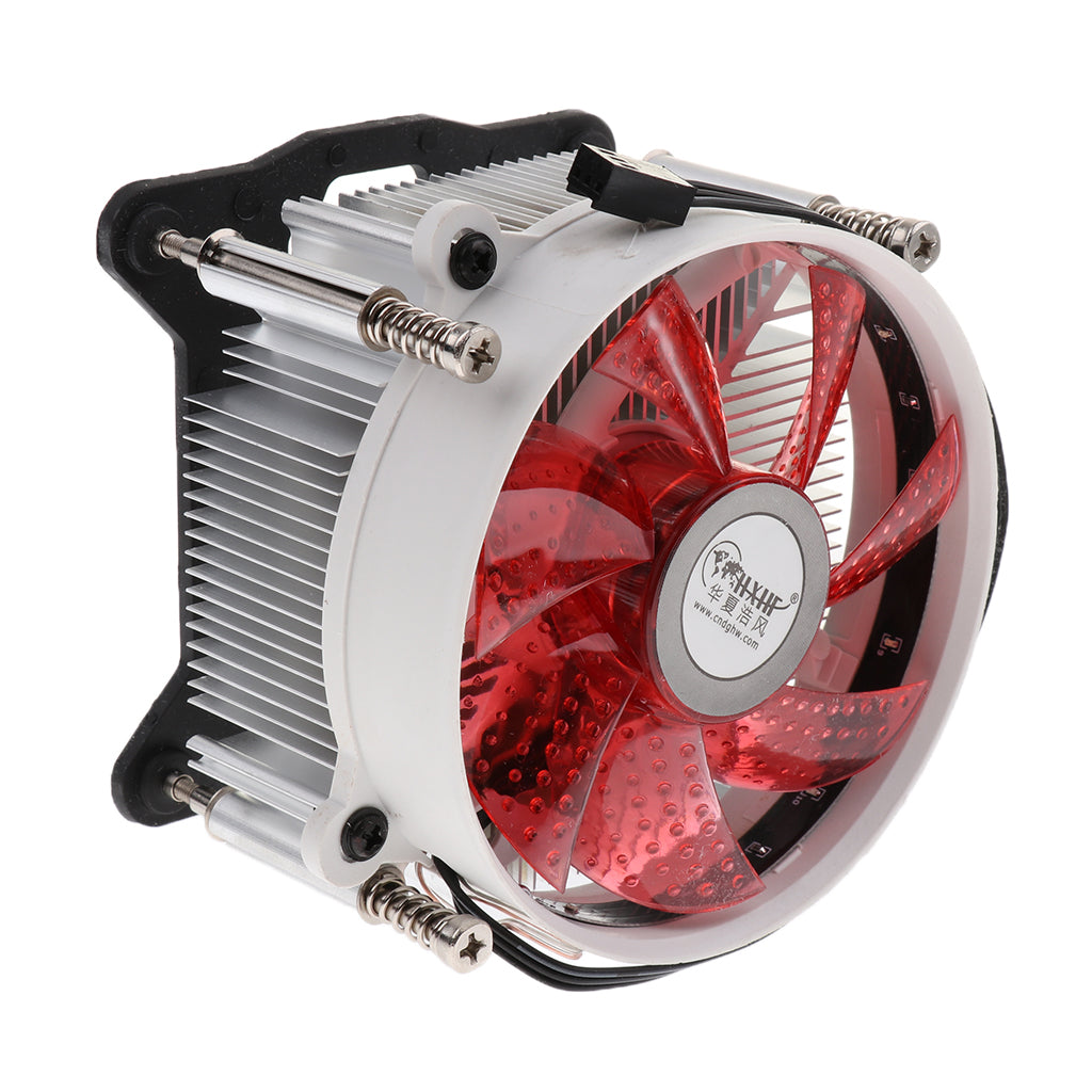 Aluminum 2200RPM Computer CPU Cooler 9cm Cooling Fan Heatsink for LGA Red