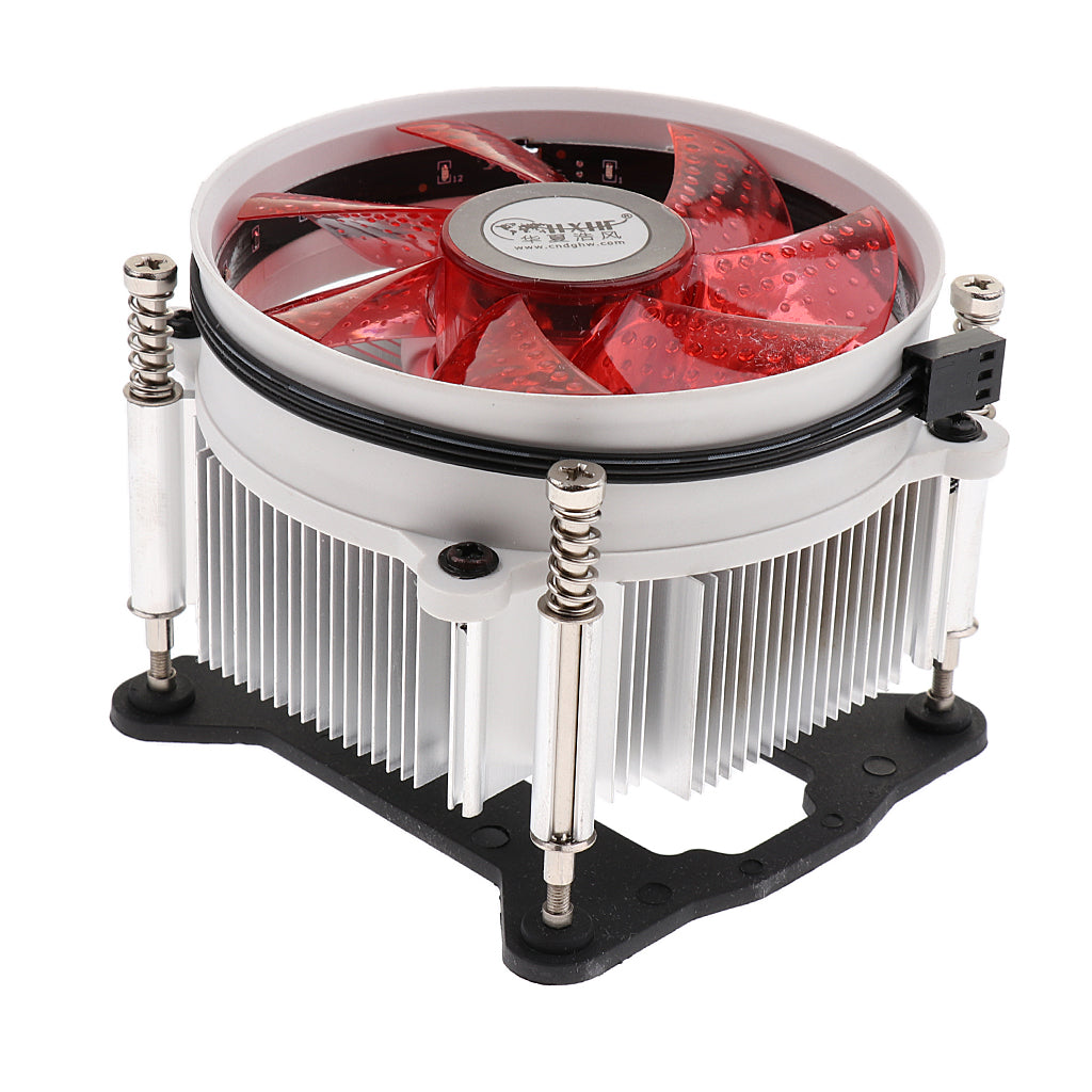 Aluminum 2200RPM Computer CPU Cooler 9cm Cooling Fan Heatsink for LGA Red