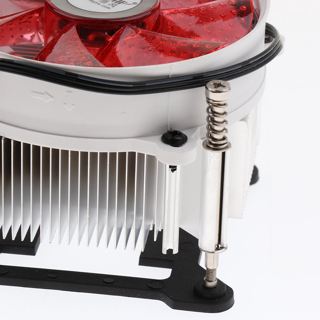 Aluminum 2200RPM Computer CPU Cooler 9cm Cooling Fan Heatsink for LGA Red